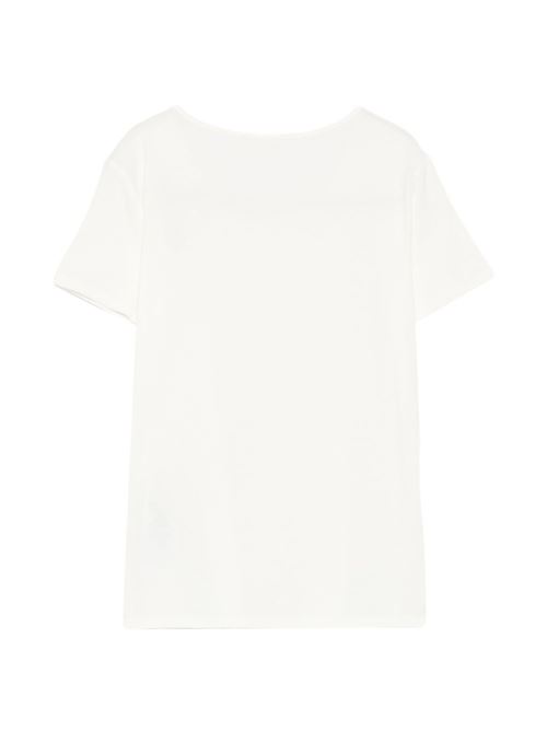 T-shirt donna Liu Jo bianca con fibbia sulla spalla LIU-JO | TA6098JS00510105