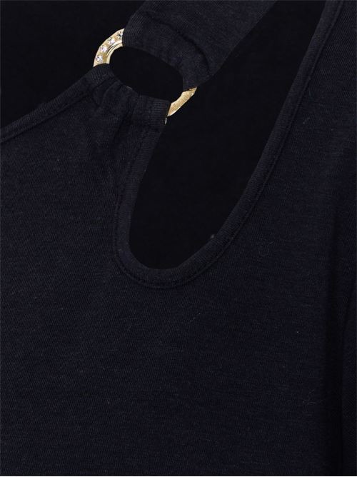 T-shirt donna nera girocollo LIU-JO | TA6098JS00522222
