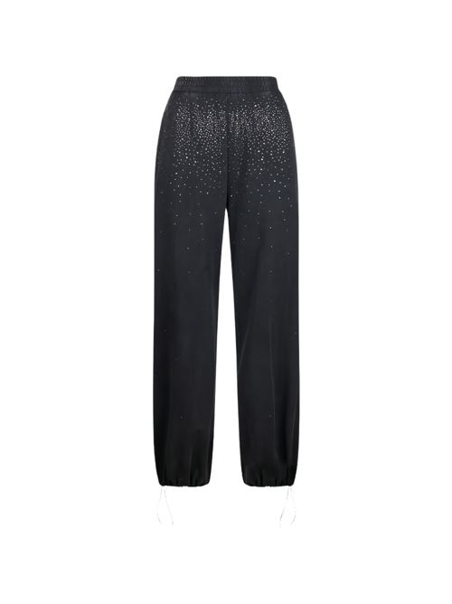 Pantalone donna di felpa con decorazione in cristalli LIU-JO | TA6102JS008P9282