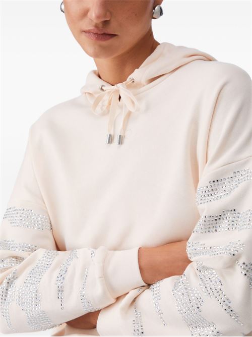 Felpa donna con cappuccio e strass LIU-JO | TA6129FS002X0659