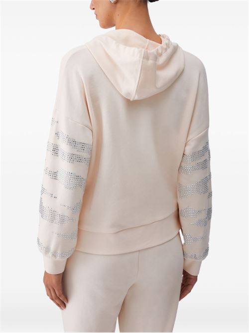 Felpa donna con cappuccio e strass LIU-JO | TA6129FS002X0659