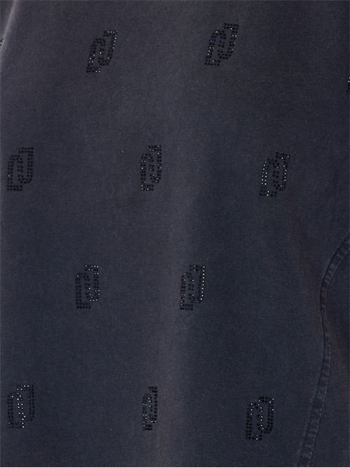 T-shirt donna girocollo antracite LIU-JO | TA6168JS923S9149