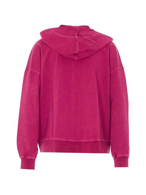 Felpa donna full zip con cappuccio e strass LIU-JO | TA6196JS008L9031