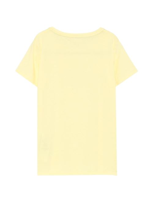 T-shirt donna Liu Jo gialla con logo Swarovski LIU-JO | TA6285JS923S9949