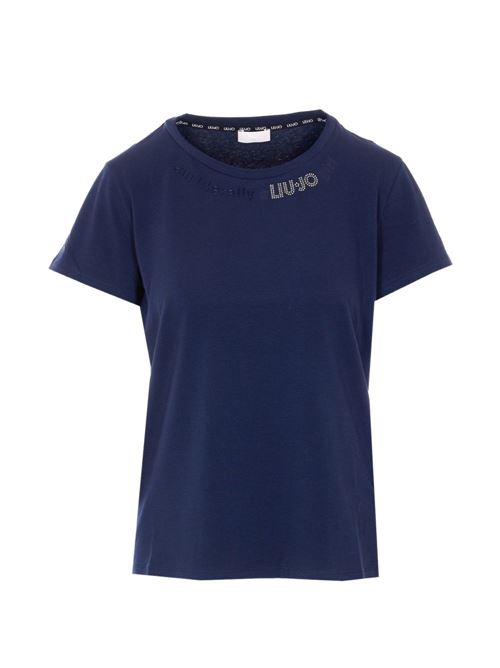 T-shirt donna maniche corte blu LIU-JO | TA6287JS003P9206