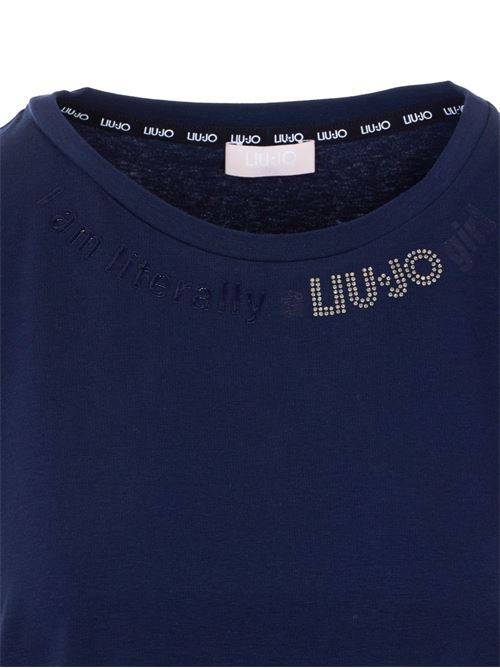 T-shirt donna maniche corte blu LIU-JO | TA6287JS003P9206