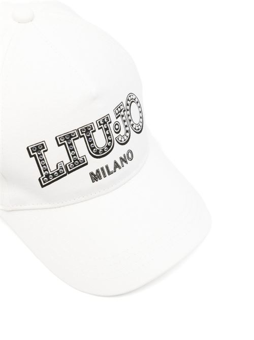 Cappello donna Liu Jo panna tech con logo Swarovski LIU-JO | TA6292T419AM9136