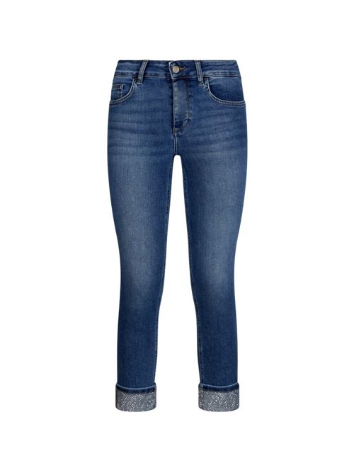 Jeans donna Liu Jo slim denim medio con strass LIU-JO | UA6006D030578967