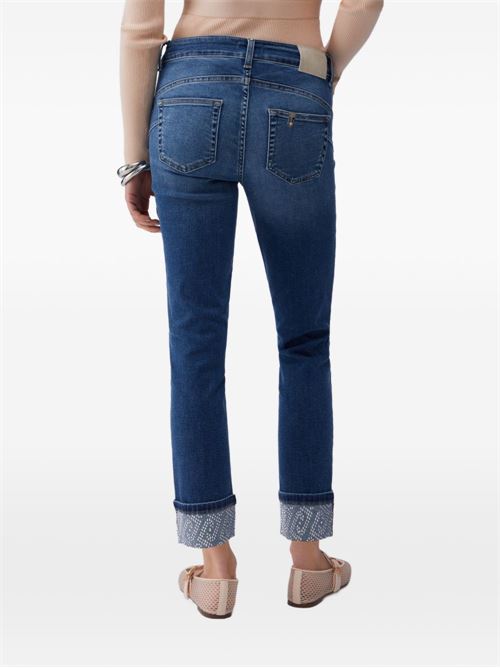 Jeans donna Liu Jo slim denim medio con strass LIU-JO | UA6006D030578967