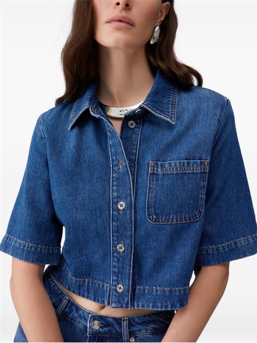Camicia donna in denim mezza manica LIU-JO | UA6337D031979010
