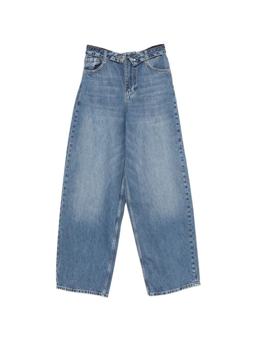 Jeans donna Liu Jo denim blu con cintura rovesciata LIU-JO | UA6510D040079157