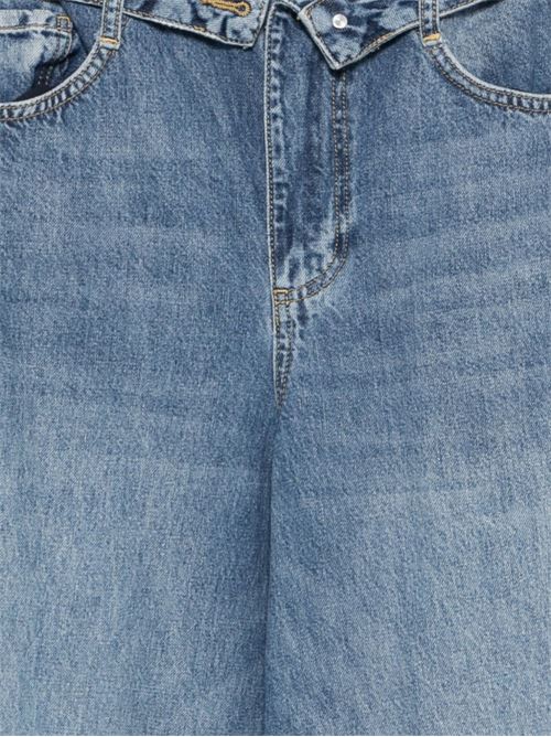 Jeans donna Liu Jo denim blu con cintura rovesciata LIU-JO | UA6510D040079157
