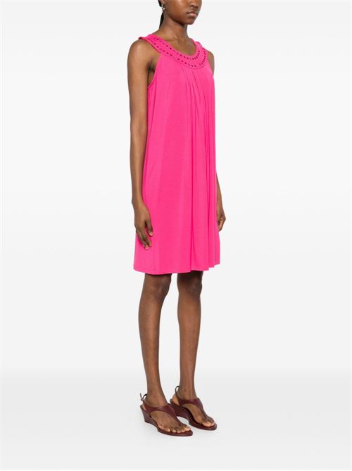 Abito donna Liu Jo fucsia smanicato con strass Swarovski LIU-JO | VA6032JS36082043