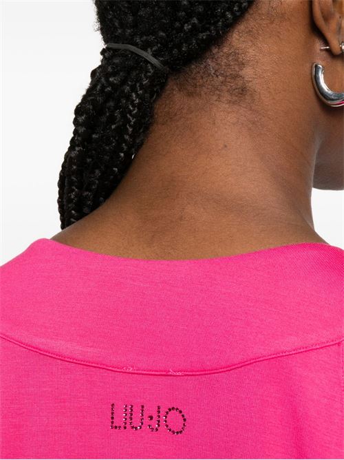 Abito donna Liu Jo fucsia smanicato con strass Swarovski LIU-JO | VA6032JS36082043