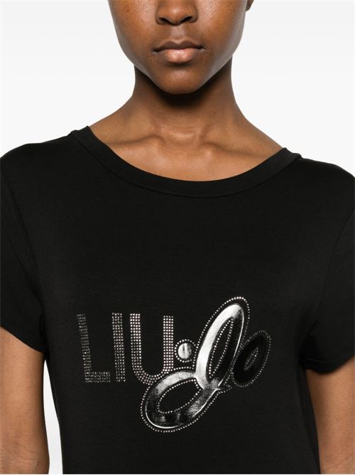 Abito donna Liu Jo lungo nero in jersey con strass Swarovski LIU-JO | VA6123JS360N9129
