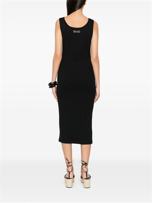 Abito donna Liu Jo lungo nero in costina smanicato LIU-JO | VA6129J482222222