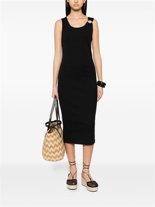 Abito donna Liu Jo lungo nero in costina smanicato LIU-JO | VA6129J482222222