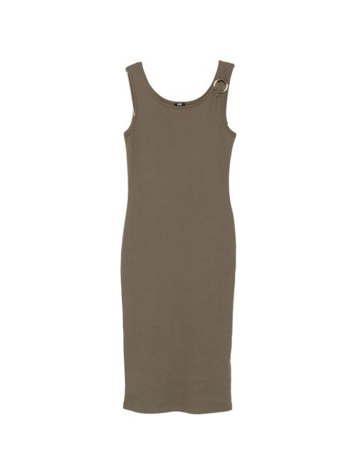 Abito donna Liu Jo lungo verde in costina smanicato LIU-JO | VA6129J4822X0763