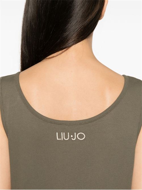 Abito donna Liu Jo lungo verde in costina smanicato LIU-JO | VA6129J4822X0763