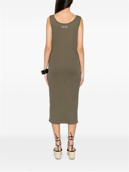 Abito donna Liu Jo lungo verde in costina smanicato LIU-JO | VA6129J4822X0763