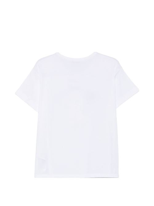 T-shirt donna Liu Jo bianca con stampa leopardo e palme LIU-JO | VA6170JS003P9493