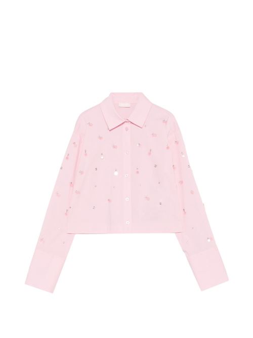 Camicia donna rosa con decorazioni in gioiello LIU-JO | WA6173T039A32802