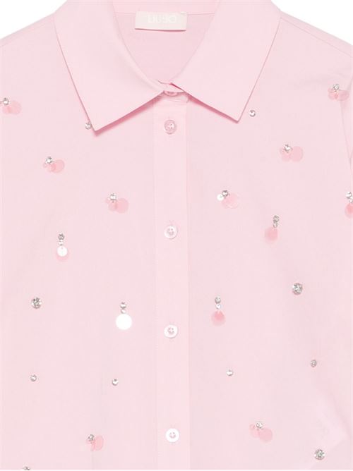 Camicia donna rosa con decorazioni in gioiello LIU-JO | WA6173T039A32802