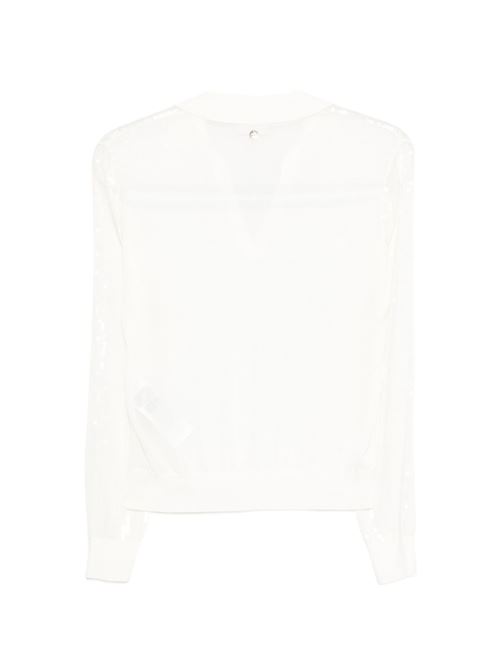 Polo donna Liu Jo bianca con paillettes LIU-JO | WA6218MA68RP9691