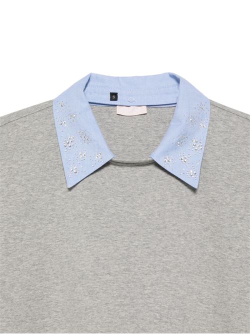 Felpa donna con colletto polo LIU-JO | WA6243J3870P9279