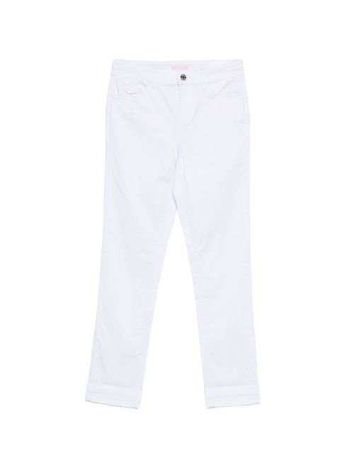 Pantalone donna Liu Jo bianco gabardina cinque tasche LIU-JO | WA6255T373A11111