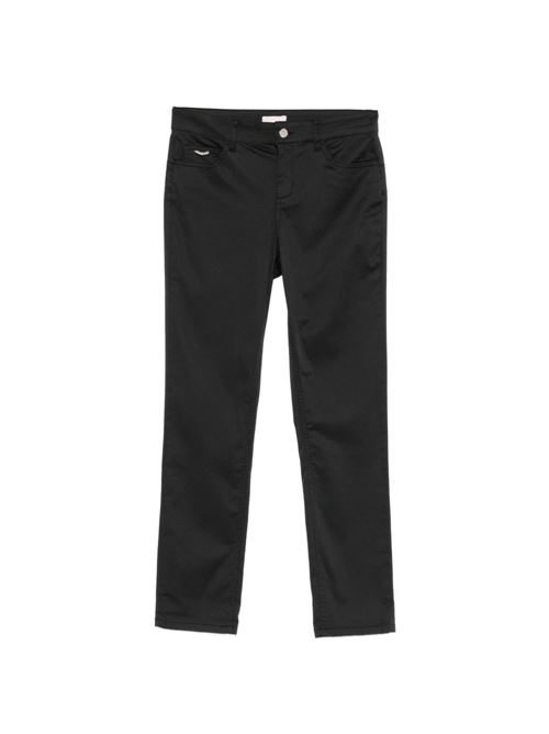 Pantalone donna Liu Jo nero cinque tasche in gabardina LIU-JO | WA6255T373A22222
