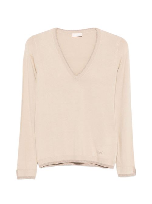 Top donna Liu Jo panna con scollo v lurex LIU-JO | WA6282MS49141208