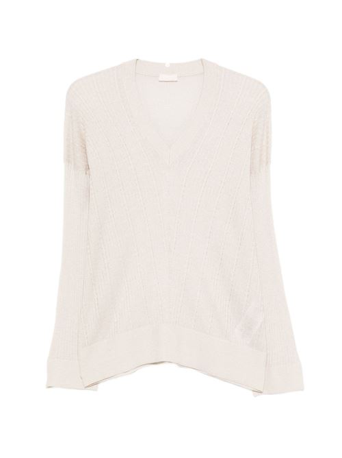 Top donna Liu Jo lurex platino con sciarpa LIU-JO | WA6286MS46JA4023