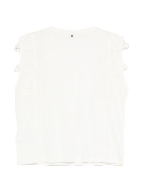 Top donna Liu Jo panna pizzo e strass LIU-JO | WA6311J388510701