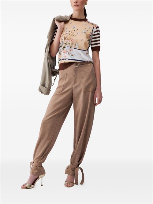 Maglia donna mezza manica con stampa LIU-JO | WA6386MS49IP9245