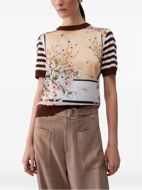 Maglia donna mezza manica con stampa LIU-JO | WA6386MS49IP9245