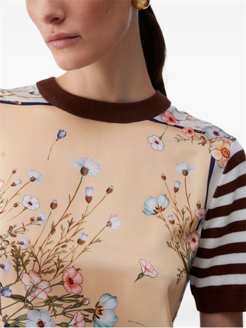 Maglia donna mezza manica con stampa LIU-JO | WA6386MS49IP9245