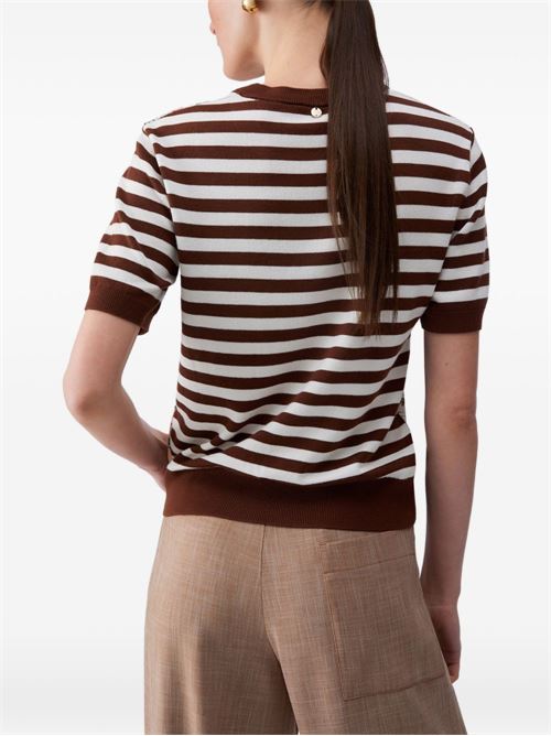 Maglia donna mezza manica con stampa LIU-JO | WA6386MS49IP9245