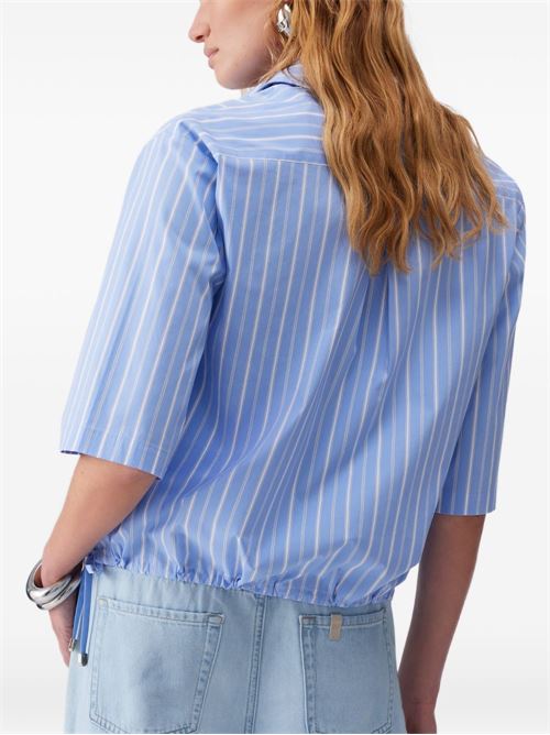 Camicia donna mezza manica a righe LIU-JO | WA6417T405AN9374