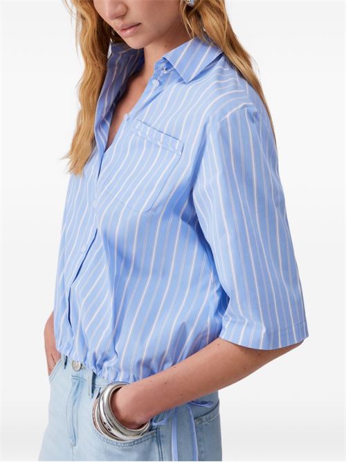 Camicia donna mezza manica a righe LIU-JO | WA6417T405AN9374