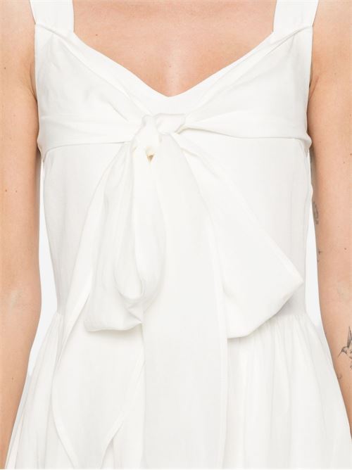 Abito lungo donna Liu Jo lino bianco con cintura LIU-JO | WA6428T481810701