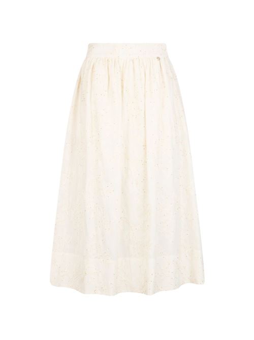 Top donna Liu Jo panna con ricamo paillettes LIU-JO | WA6455T472AP9417