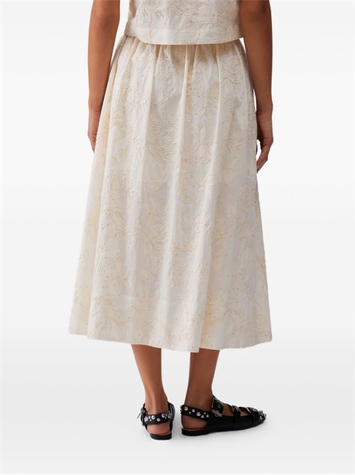 Top donna Liu Jo panna con ricamo paillettes LIU-JO | WA6455T472AP9417