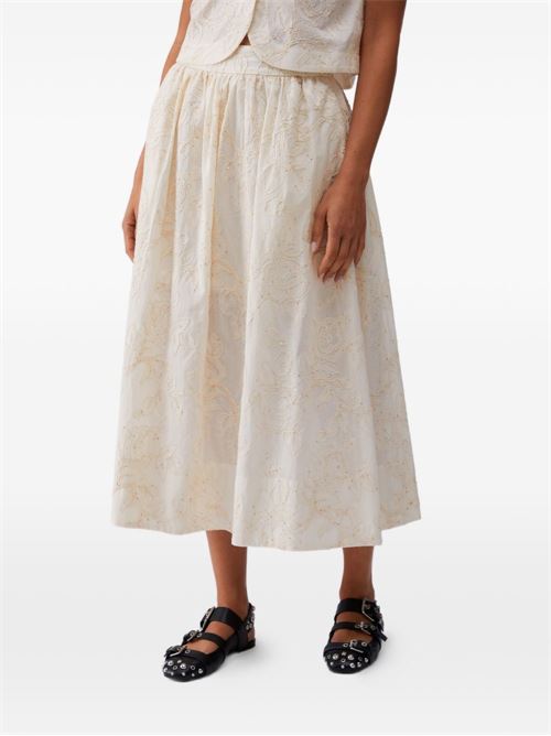 Top donna Liu Jo panna con ricamo paillettes LIU-JO | WA6455T472AP9417