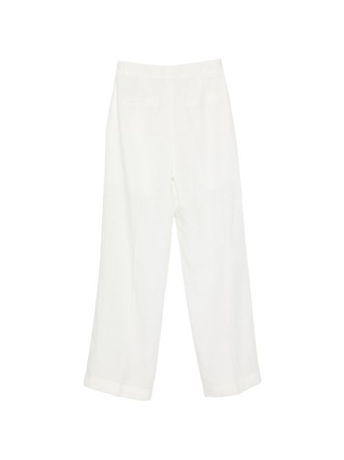 Pantalone donna Liu Jo palazzo in lino bianco LIU-JO | WA6480T481810701