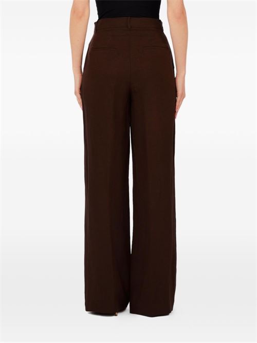 Pantalone donna Liu Jo palazzo lino marrone LIU-JO | WA6480T481891109