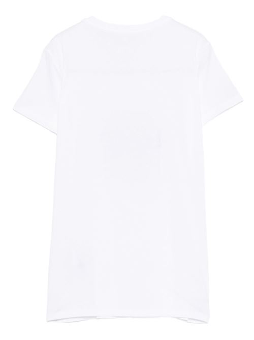 T-shirt donna bianca con stampa e strass LIU-JO | WA6493JS923P9604