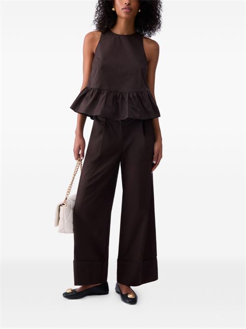 Pantalone donna con risvolto in fondo LIU-JO | WA6498T485391109