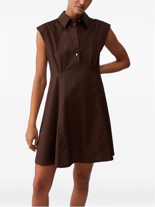 Top donna Liu Jo marrone popeline smanicato LIU-JO | WA6514T485391109