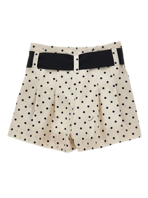 Shorts bambina Monnalisa beige e nero a pois MONNALISA | 11G41376000350